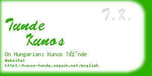 tunde kunos business card